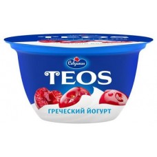 Купить Йогурт Teos Греческий Вишня 2%, 140 г