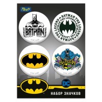 Значки DC Бэтмен закатные, 4 шт