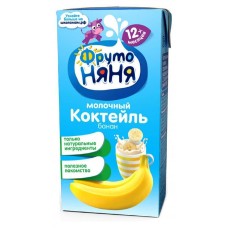 Коктейль молочный «ФрутоНяня» банан 2,1%, 200 мл