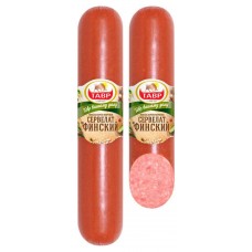 Колбаса варено-копченая «Тавр» Сервелат Финский (0,8-1,2 кг), 1 упаковка ~ 1 кг