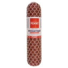 Колбаса варено-копченая Сервелат «Ремит» Мускатный (0.8-1.2 кг), 1 упаковка ~ 1кг