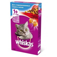Корм для стерилизованных кошек и котов Whiskas с говядиной, 350 г