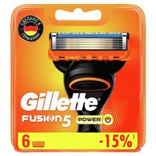 Сменные кассеты для бритья Gillette Fusion Power, 6 шт