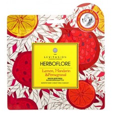 Маска для лица Levitasion Herboflore с лимоном гранатом и мандарином тканевая, 35 мл