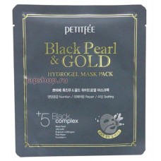 Гидрогелевая маска для лица с черным жемчугом Petitfee Gold, 32 г