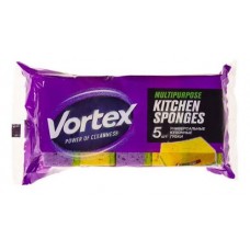 Губка для мытья посуды Vortex Универсальная, 5 шт