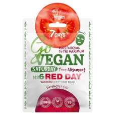 Тканевая Tomato маска для лица «Go Vegan 7 Days» Saturday Red Day, 25 г