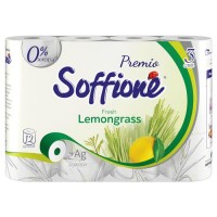 Туалетная бумага Soffione Premio Lemongrass, 3 слоя, 12 рулонов