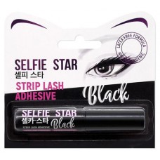 Клей для накладных ресниц с кисточкой Selfie Star черный Strip Lash Adhesive Black, 5 г
