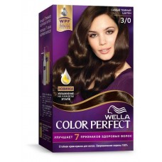 Крем-краска для волос  Wella Color Perfect 3/0 черная