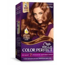 Крем-краска для волос  Wella Color Perfect 6/74 светло медный