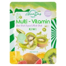 Маска для лица Grace Day Multi-Vitamin Kiwi Mask с экстрактом киви тканевая, 27 мл