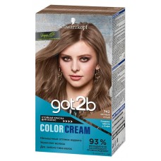 Краска стойкая для Волос Got2b Color Cream Матовый русый 742 насыщенный оттенок надолго, 142,5 мл