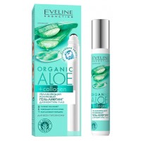 Гель-лифтинг для контура глаз Eveline Cosmetics Organic aloe + collagen Увлажняющий роликовый, 15 мл