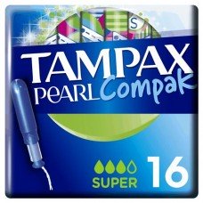 Тампоны гигиенические Tampax Compak Pearl Super Duo с аппликатором, 16 шт