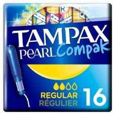 Тампоны гигиенические Tampax Compak Pearl Regular Duo с аппликатором, 16 шт