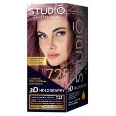 Стойкая краска для волос Studio Professional 7.25 Темное розовое золото, 50 мл