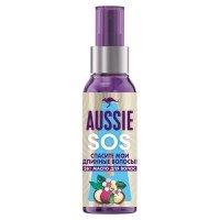 Масло для волос Aussie SOS 3 в 1 с маслом ореха макадамия и авокадо для поврежденных длинных волос, 100 мл