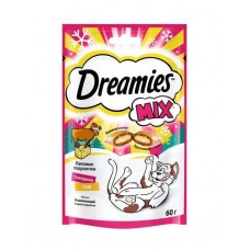 Лакомство для кошек Dreamies Mix подушечки говядина с сыром, 60 г