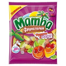 Купить Мармелад Mamba Фрукты и йогурт жевательный, 72 г