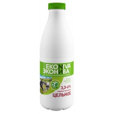 Молоко EkoNiva цельное пастеризованное, 1 л