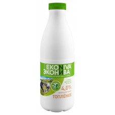 Молоко EkoNiva топленое пастеризованное 4%, 1 л