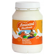Йогурт «Донской молочник» натуральный термостатный 3,4%, 500 г