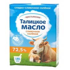 Масло сливочное «Деревенское из Талицы» 72,5%, 180 г