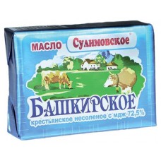 Масло сливочное «Сулимовское» Башкирское 72,5%, 175 г
