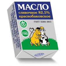 Масло сливочное «Краснобаковское» 82,5%, 175 г