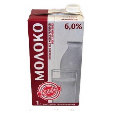 Молоко питьевое «Эконом» ультрапастеризованное 6%, 1 л
