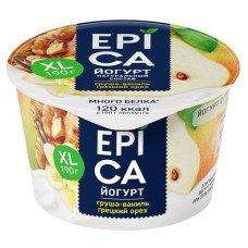 Йогурт EPICA груша ваниль грецкий орех 5,3%, 190 г