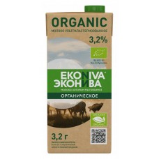 Молоко питьевое «ЭкоНива» Органик ультрапастеризованное 3,2%, 1 л