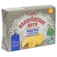 Масло сливочное «Вологодское лето» 72,5%, 180 г