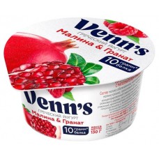 Йогурт греческий Venn`s малина гранат 0,1% 130 г