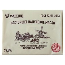 Масло сливочное Valuiki Крестьянское 72,5%, 180 г