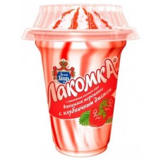 Мороженое молочное «Лакомка» с клубничным джемом, 200 г