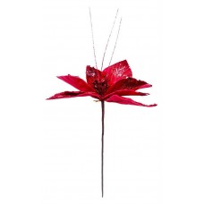 Декоративный цветок красный, 27 см