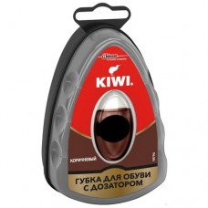 Губка для обуви Kiwi Express Shine с дозатором коричневая, 1 шт