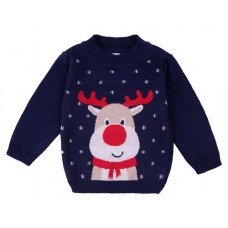Пуловер детский Amarobaby Pure Love Christmas Deer синий