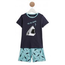 Пижама InExtenso SBO0014  для мальчика короткий рукав, темно-синяя акула