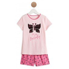 Пижама InExtenso SGI0014  для девочки короткий рукав, бабочка