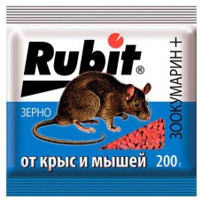 Приманка для грызунов Rubit Зоокумарин+ зерно, 200 г