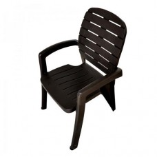 Кресло пластиковое «Элластик-Пласт» Прованс шоколад, 60х58х92 см