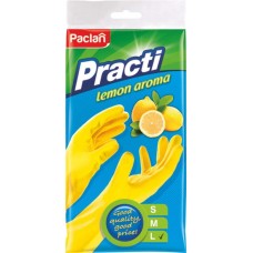 Перчатки хозяйственные Paclanс запахом лимона размер L, 1 шт