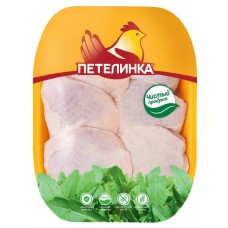 Бедро куриное с кожей «Петелинка» (0,7-1 кг), 1 упаковка ~0,95 кг