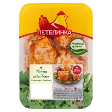 Бедро куриное «Петелинка» Барбекю в маринаде охлажденное (1 - 1,3 кг), 1 упаковка ~ 1,1 кг