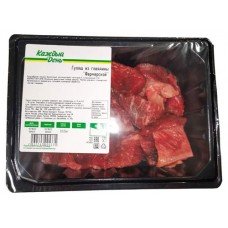 Гуляш говяжий «Каждый день» охлажденный (0,48-0,72 кг), 1 упаковка ~ 0,6 кг