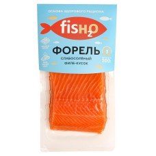 Форель слабосоленая Fish2O филе-кусок на коже, 200 г