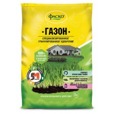 Удобрение минеральное «Фаско» Для газона сухое гранулированное 5М, 3 кг